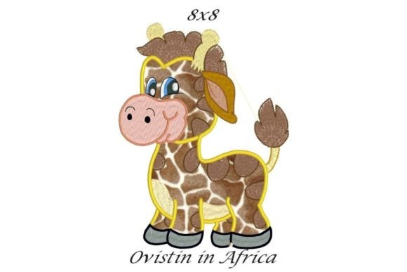 Adorable Giraffe Applique for Premium Sweatshirts