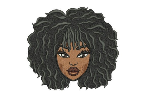 African Woman with Curly Hair Embroidery Review