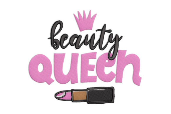 Beauty Queen Embroidery: A Feminine Design for Personalized Gifts