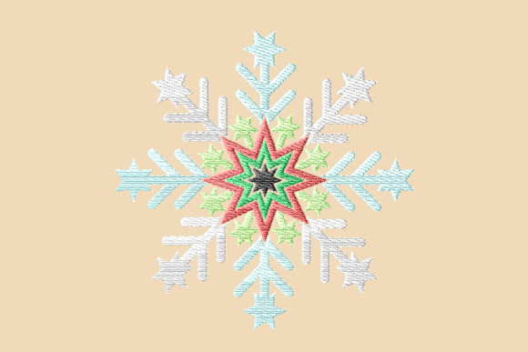 Blue Snowflake with Inner Red Design Review for Small Business Use