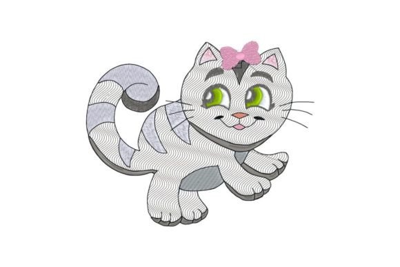 Cute Kitty Cat Girl Applique Review for Apparel Projects