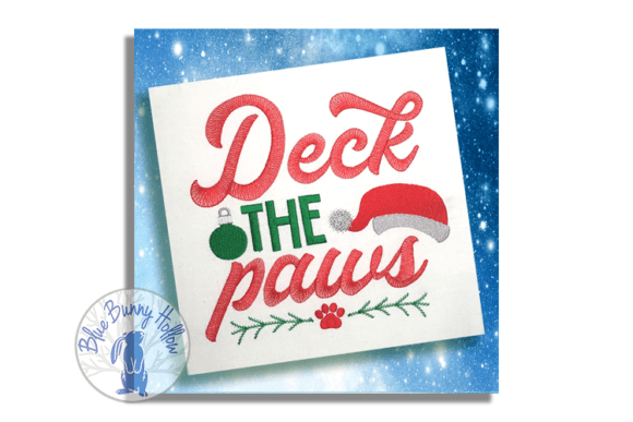 Deck the Paws: A Festive Embroidery Design for Holiday Creations