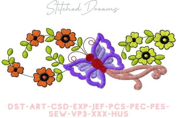 Flowers and a Delicate Butterfly Embroidery Design Review