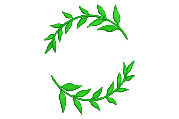 Green Leaves Floral Frame Review for Apparel Embroidery
