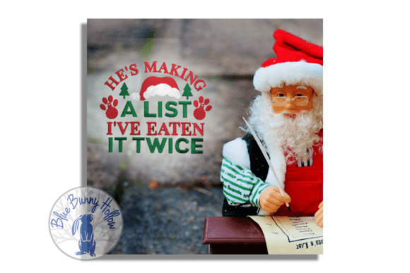 He s Making a List, I ve Eaten It Twice: A Playful Embroidery Design for Small Business Merch