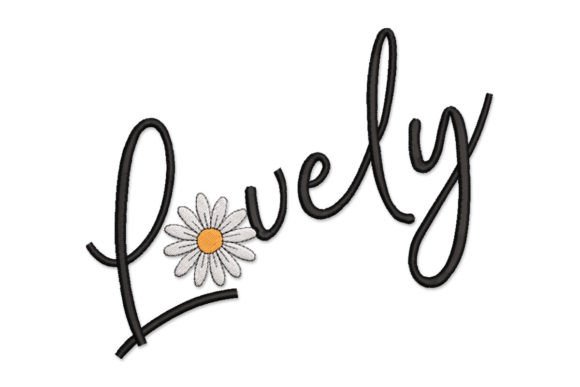 Love Daisy Lettering: A Delicate Embroidery Design for Seasonal Creations