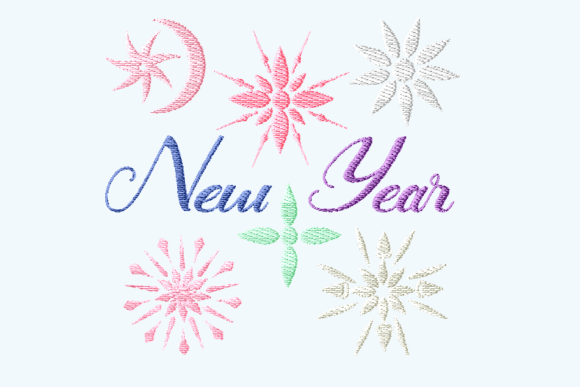 New Year Moon Star Party Embroidery Design Review