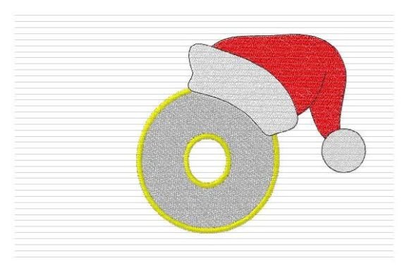O Letter Christmas Alphabet Santa Hat Embroidery Design Review