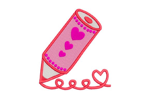 Pencil Drawing Hearts Embroidery Design Review for Craft Fairs