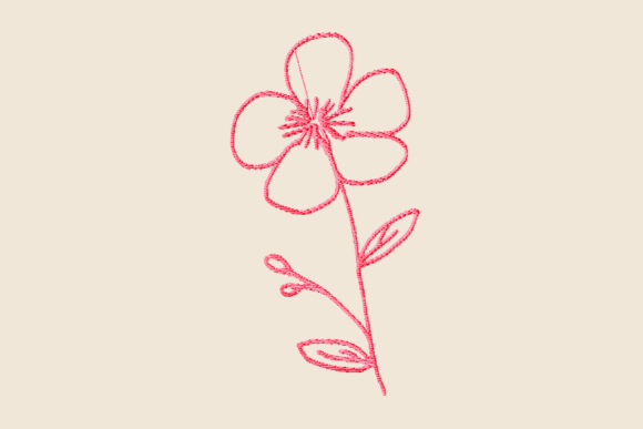 Petunia Flower Doodle: A Versatile Seasonal Embroidery Design
