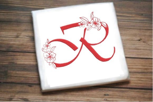 R Floral Monogram Letter Review: A Versatile Embroidery Design for Boutique Apparel