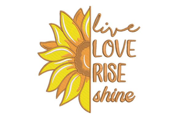 Rise Love Rise Shine: A Bold Embroidery Design for Craft Fairs