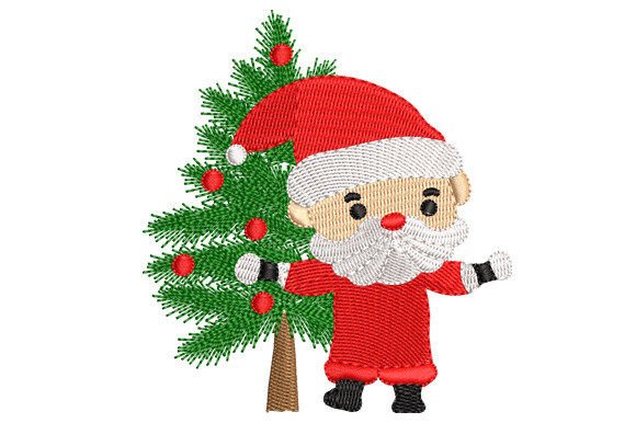 Santa Claus and Christmas Tree Embroidery Design Review