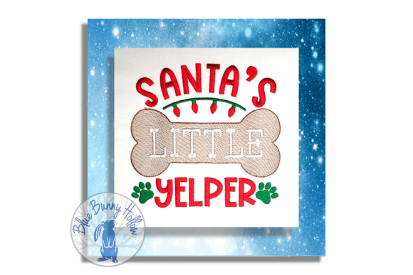 Santaβs Little Yelper: A Festive Embroidery Design for Craft Fair Success